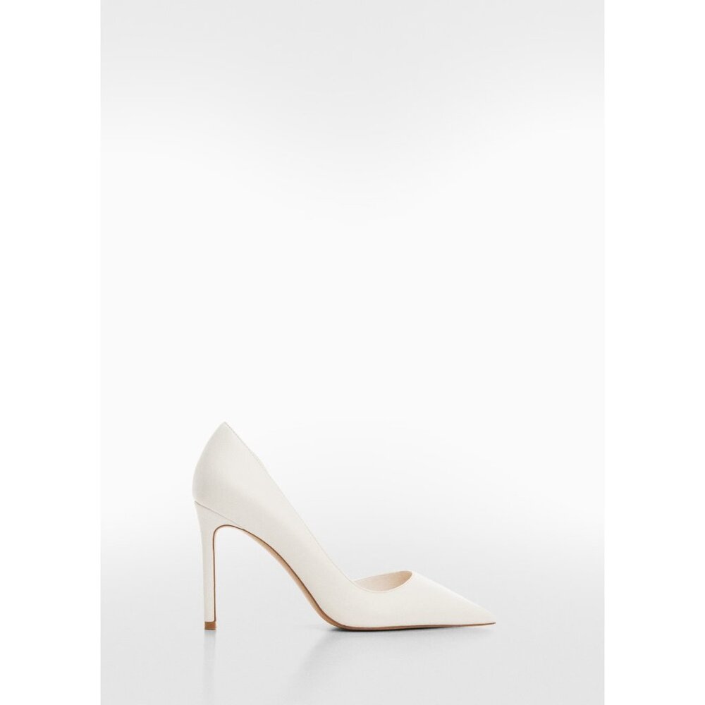 Mango MNG Asymmetrical heeled shoes WHITE SIZE 38/ US 7.5/ 100%AUTHENTIC
